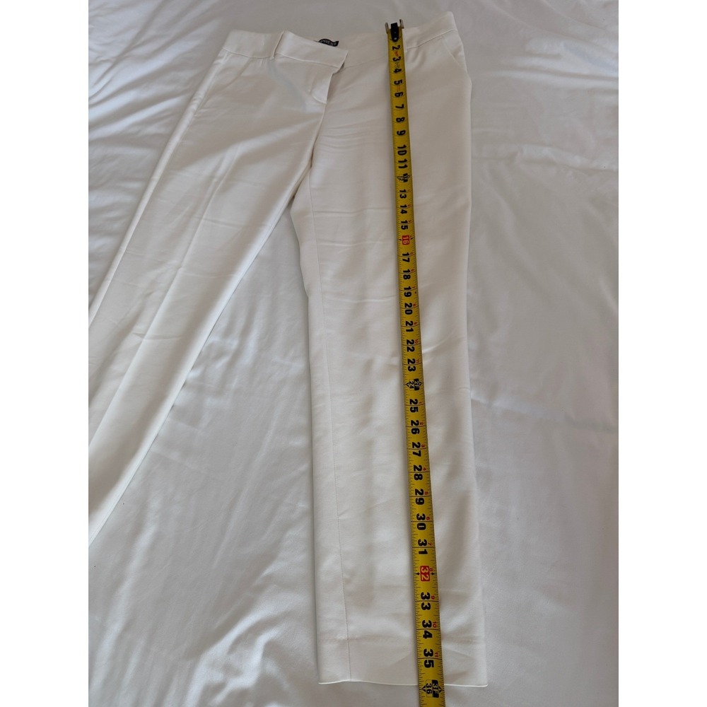 Express Columnist White 2 Piece Pant Suit Set Blazer Size 8 Pants Size 8R - Picture 12 of 16